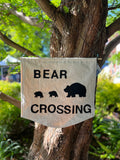 Bear Crossing Canvas Wall Hanging