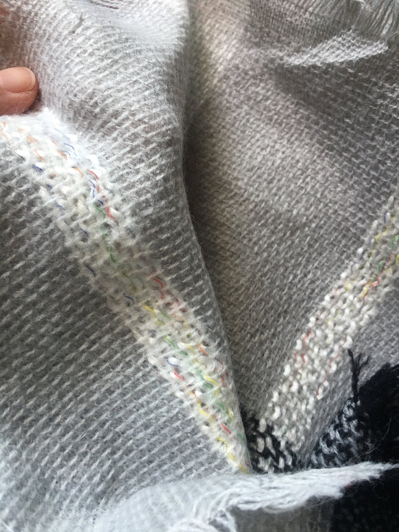 Blanket Scarf Grey on Grey